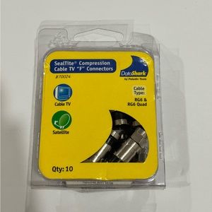 Datashark RG6 Type F compression connector